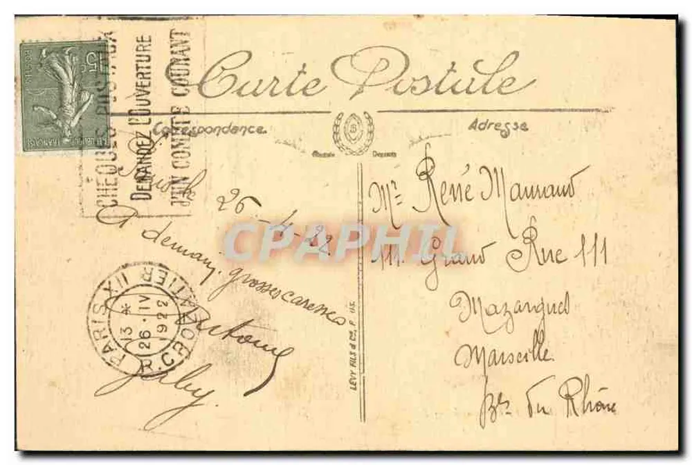 Paris — O Carrousel — Editor L.C. n°49 - Verso
