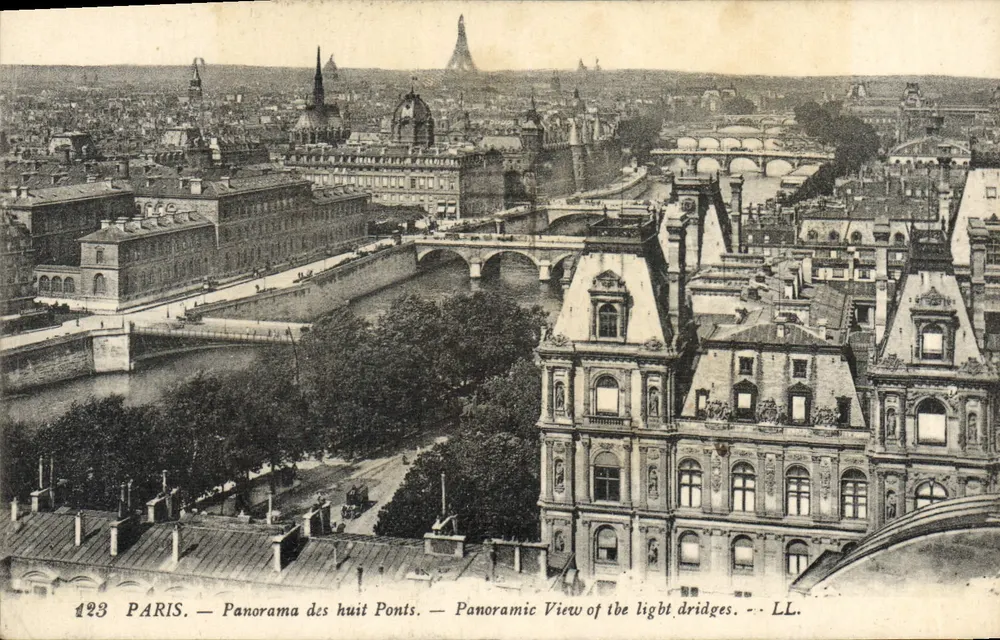 PARIS — Panorama dos oito Pontes — LL. — n° 123 - Frente