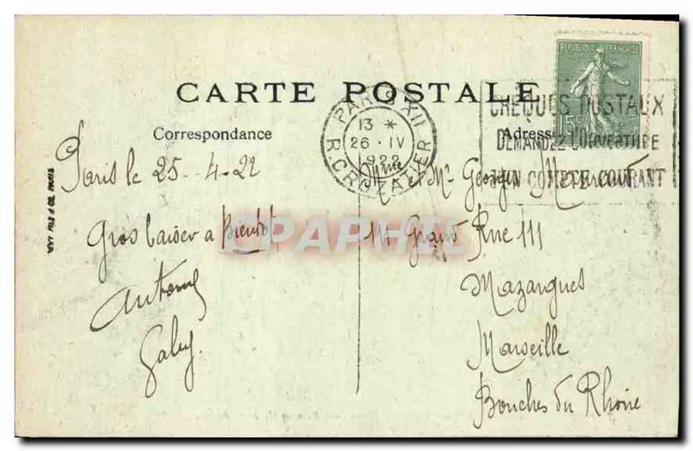 PARIS — Panorama dos oito Pontes — LL. — n° 123 - Verso