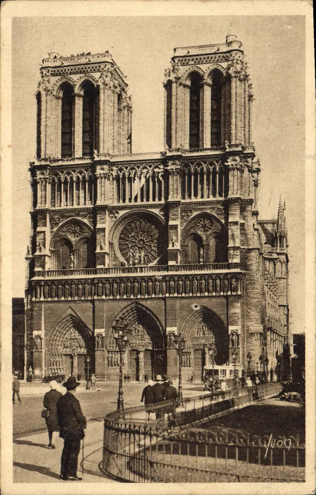 Notre-Dame de Paris — Fachada — Les Éditions d'Art WONN, n°92 - Frente