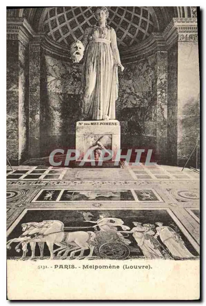 Melpomène (Louvre) — estátua no museu — Paris, n° 5131 - Frente