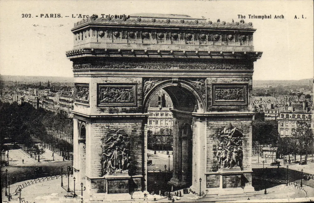 Paryż — Arc de Triomphe — A. L. nr 202 - Awers