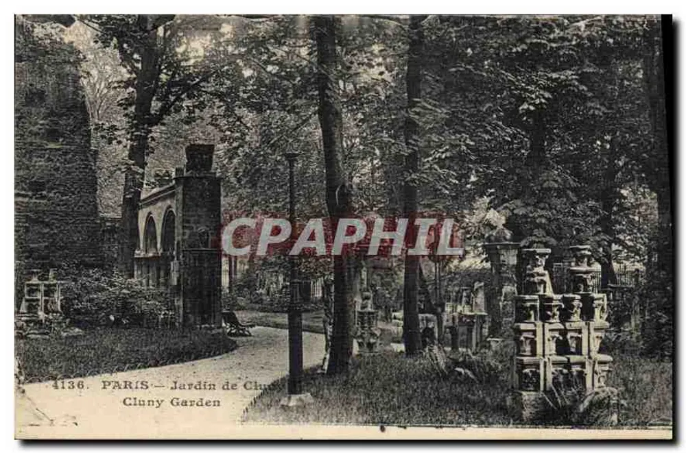 Paris — Jardim de Cluny — Cluny Garden — n° 4136 - Frente