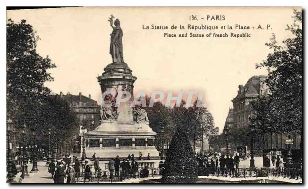 Statue der Republik — Place de la République — A.P. n°136 - Vorderseite