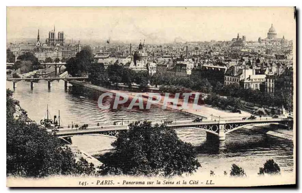 PARIS - Panorama über die Seine und die Stadt - LL. - 145 - Vorderseite