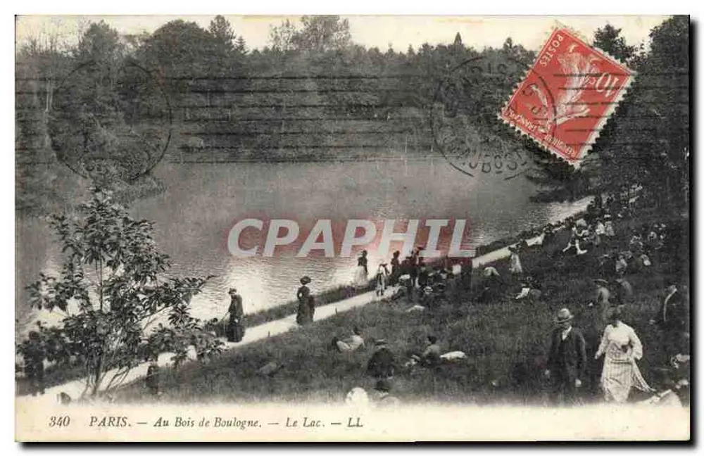 París — Al Bois de Boulogne — El Lago — LL — n°340 - Anverso