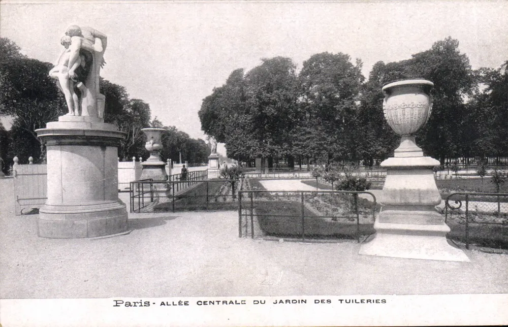 Paris — Zentrale Allee des Tuileries-Gartens — Verlag nicht sichtbar - Vorderseite
