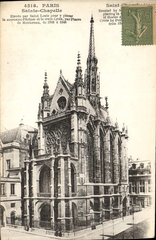 Paryż - Święta Kaplica — wydawca John M. Vial i jego Wydawnictwo n° 4318 - Awers