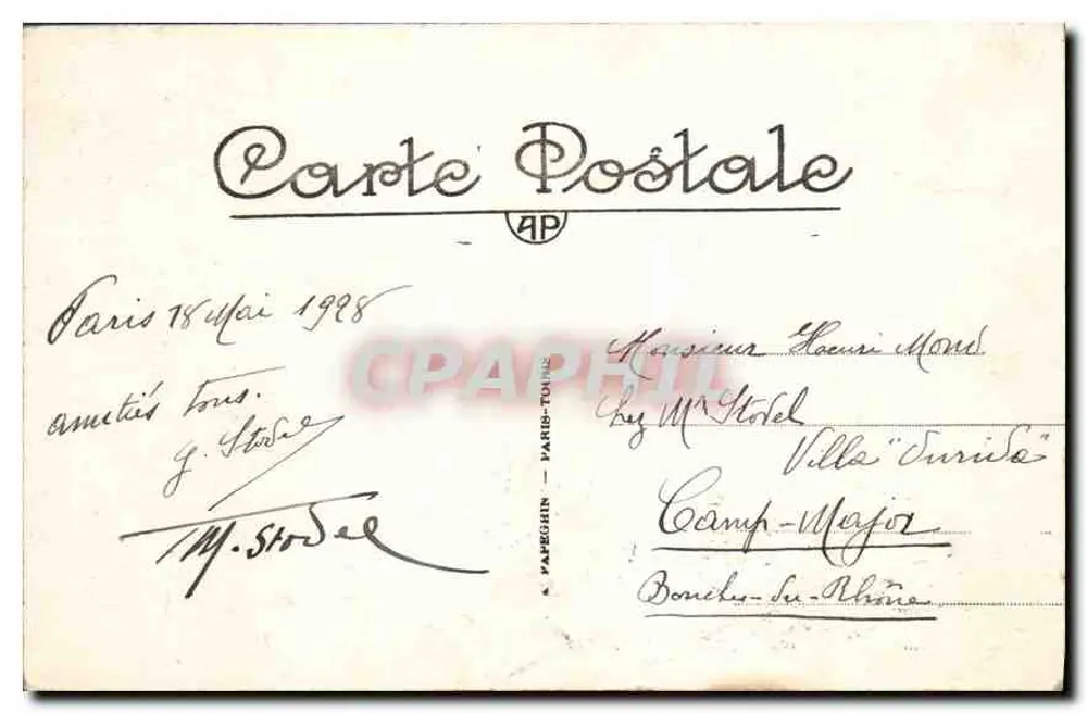 PARIS — Panorama dos Oito Pontes — A.P. — Panorama of the Eight Bridges - Verso