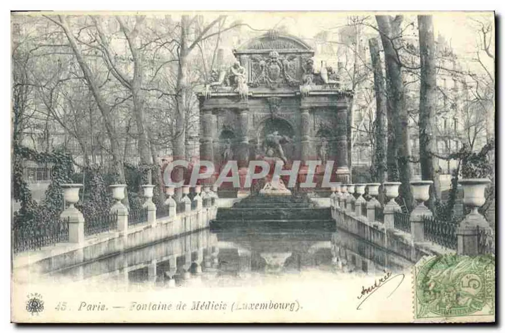 Paris — Fontaine de Médicis (Luxembourg) - Vorderseite