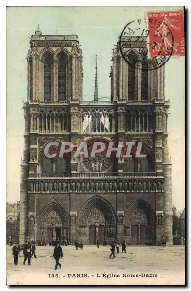 Paryż - Katedra Notre-Dame — nieznany wydawca, nr 135 - Awers