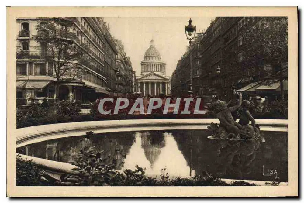 Paris — rue Soufflot und der Panthéon — Verlag LISA, Serie "LISA" - Vorderseite