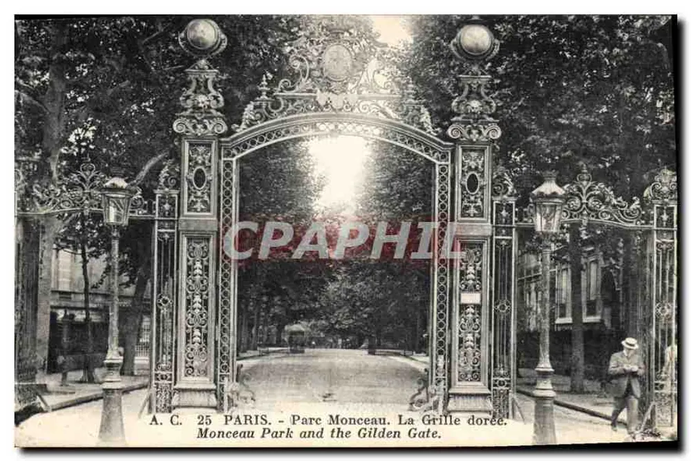 Paris - Parque Monceau, A Grade Dourada — A.C. 25 - Frente