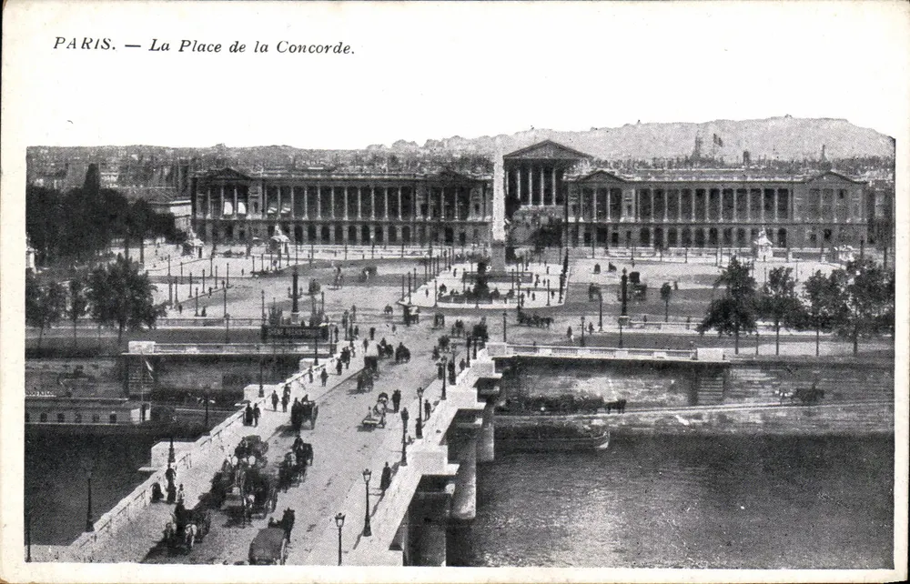Paris — A Praça da Concórdia — vista do ponte - Frente