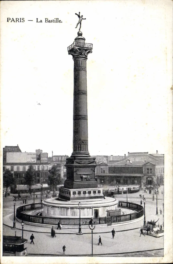 Paris — A Bastilha — Monumento da Liberdade — editor BYRAT - Frente