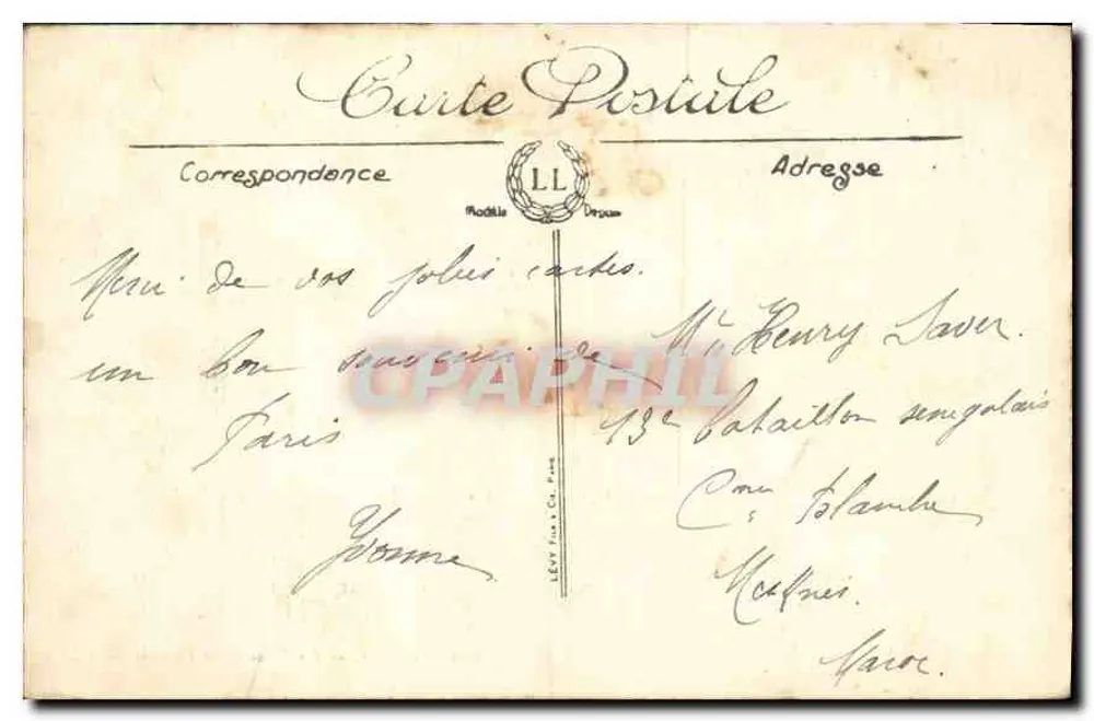 Paris — A Praça da Bastilha — LL. n° 805 - Verso
