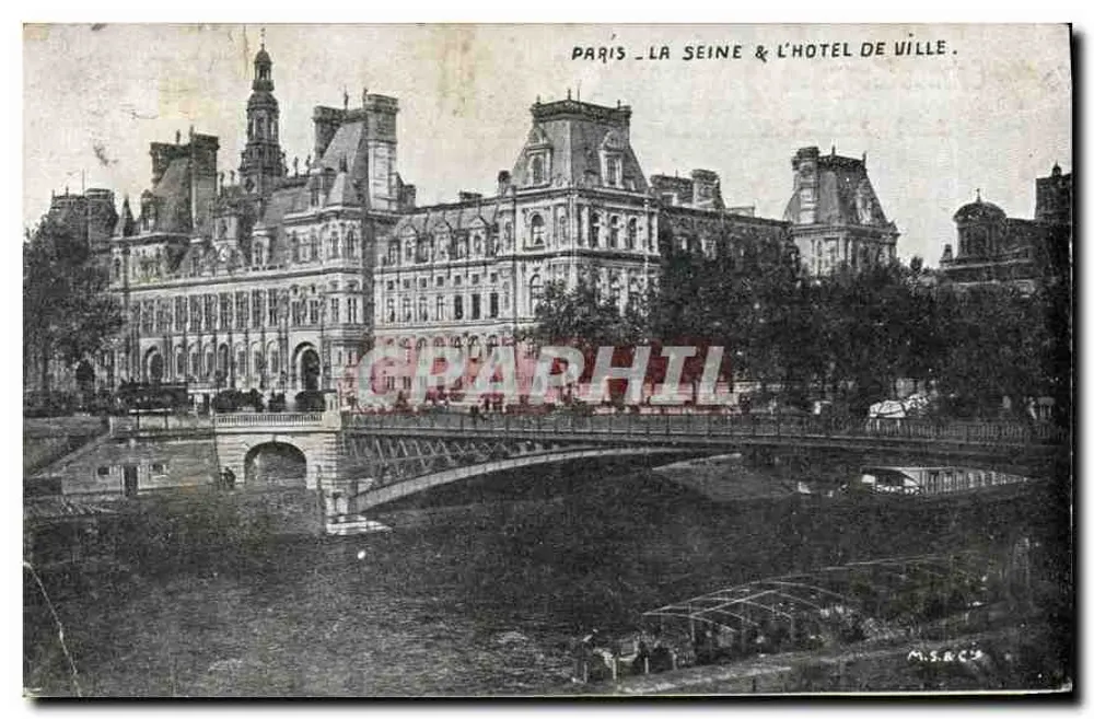 Paris - Die Seine & das Rathaus — Verlag M.S.&C. - Vorderseite