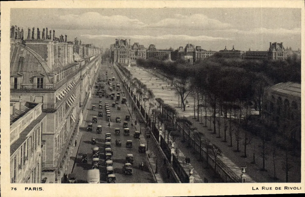 Paris — A Rue de Rivoli — Edição Parisienne n°76 - Frente