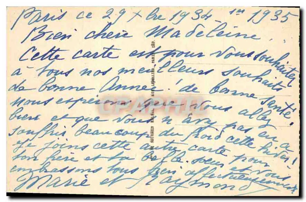Paris — A Rue de Rivoli — Edição Parisienne n°76 - Verso