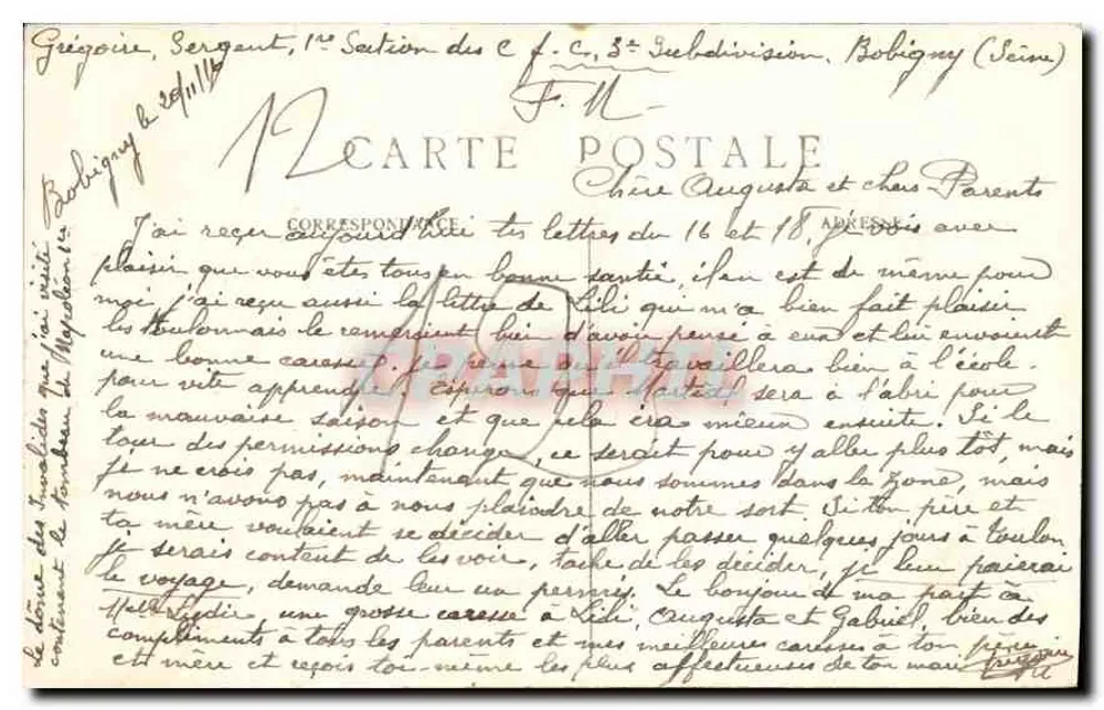 Paris — O Domo dos Invalides — C.M. n°261 - Verso