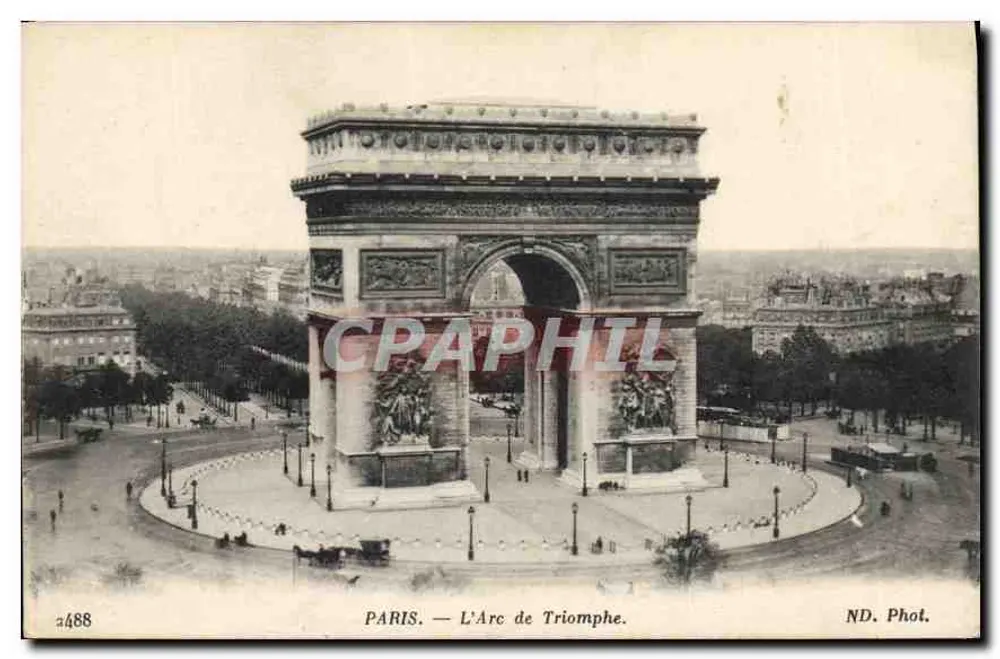 Paris — O Arco do Triunfo — ND. Fot. - Frente