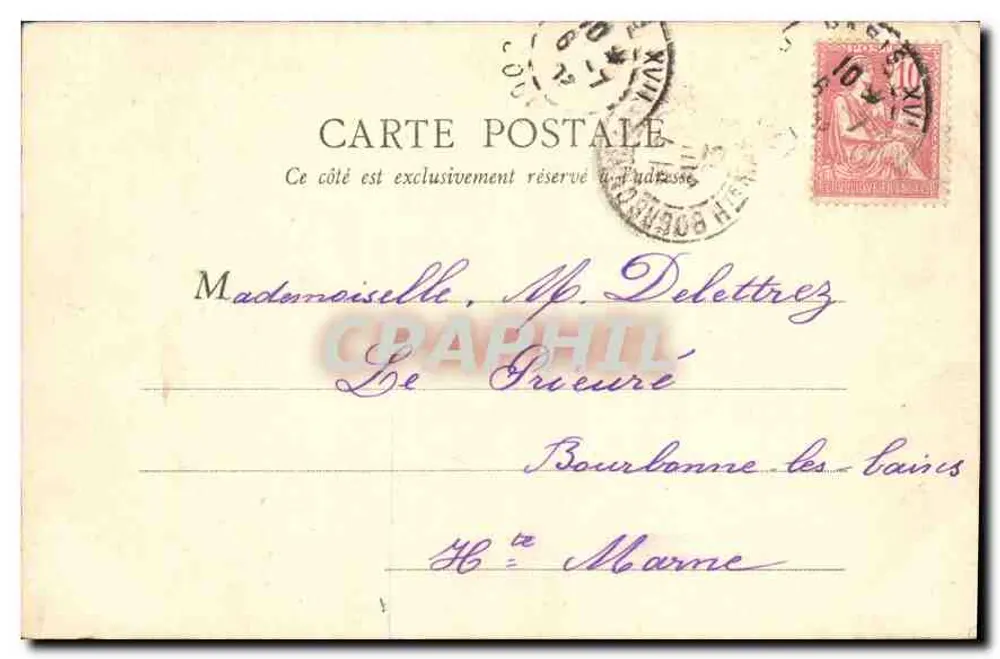 Parc Monceau — Ponte sobre canal — B.F., Paris, n°137 - Verso