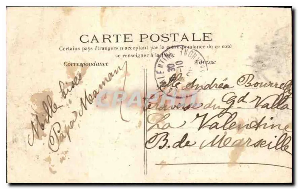 Der Mittagskanonenschuss am Palais Royal — Paris — J. H. — n° 512 - Rückseite