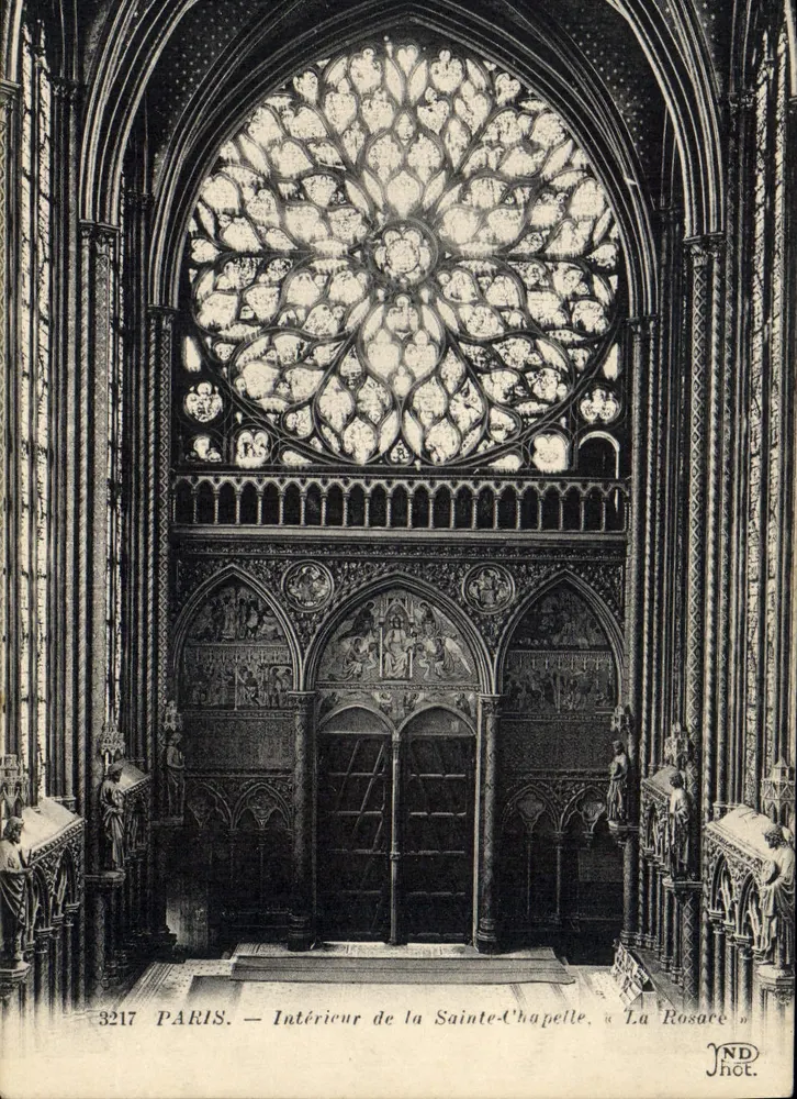 Paris — Intérieur de la Sainte-Chapelle, « La Rosace » — JNDhot, n° 3217 - Recto