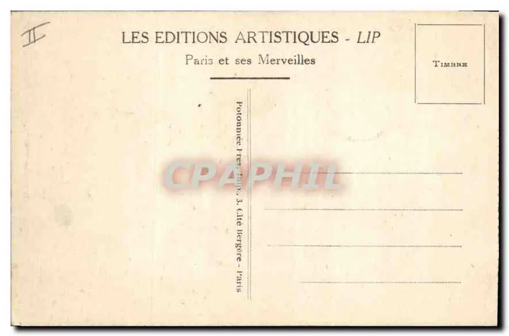 Paris - Avenue des Champs-Élysées und die Pferde von Marly — LIP - Rückseite