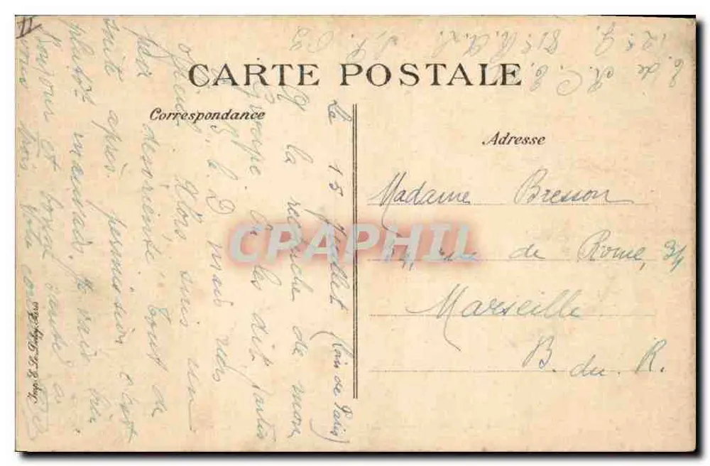 Paris — Les Guichets du Louvre — Éditeur B.L.D. n° 4126 - Verso