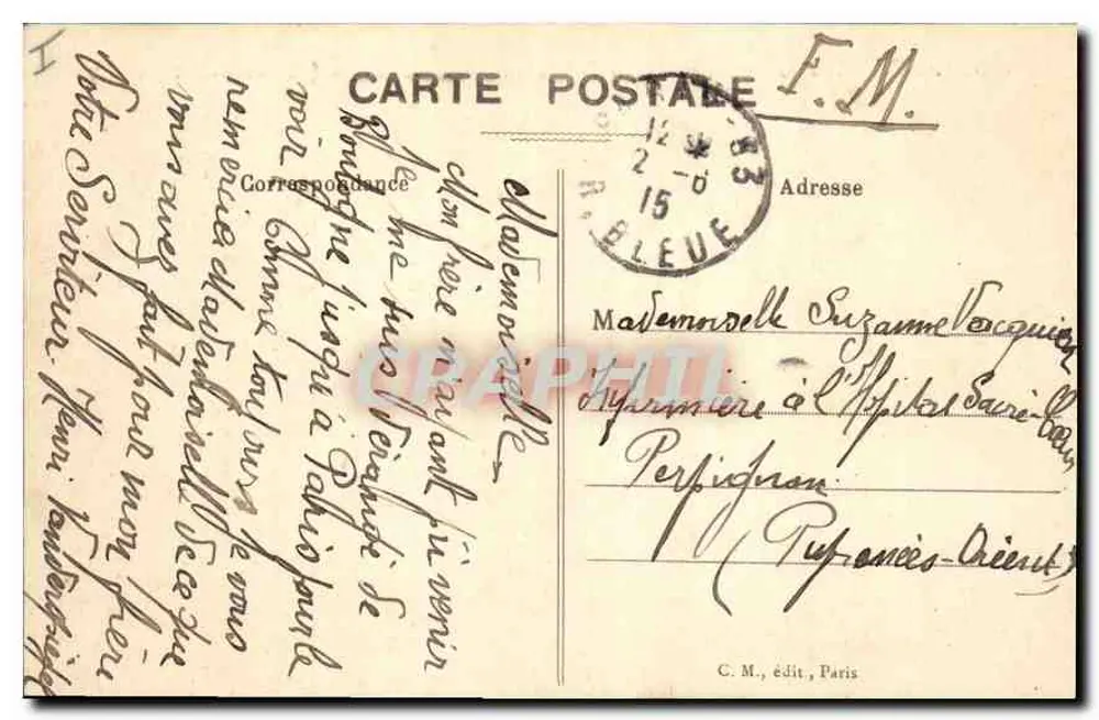 Paris - Panorama des Louvre - Die neuen Carrousel-Gärten - C.M. n°200 - Rückseite