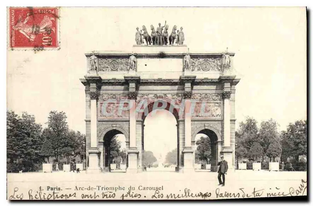 Paryż — Arc de Triomphe du Carrousel — wydawca A. Paris, nr 1 - Awers