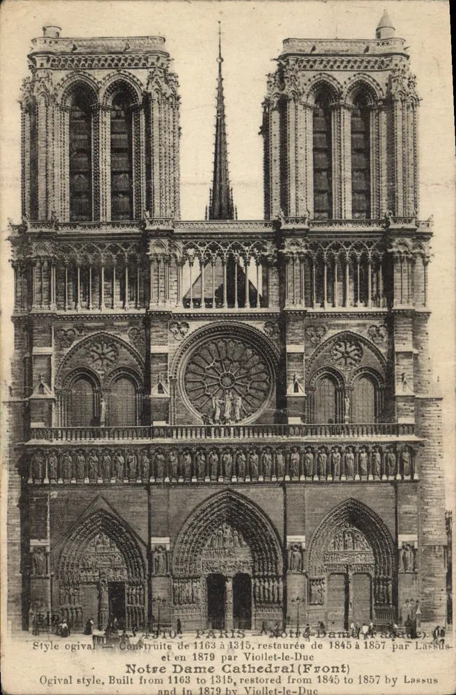 Notre Dame Cathedral — Front — Paris — éditeur non visible - Frente