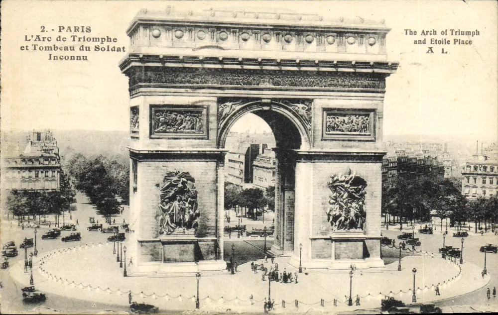 Paris — Der Triumphbogen und Grab des Unbekannten Soldaten — A.L. - Vorderseite