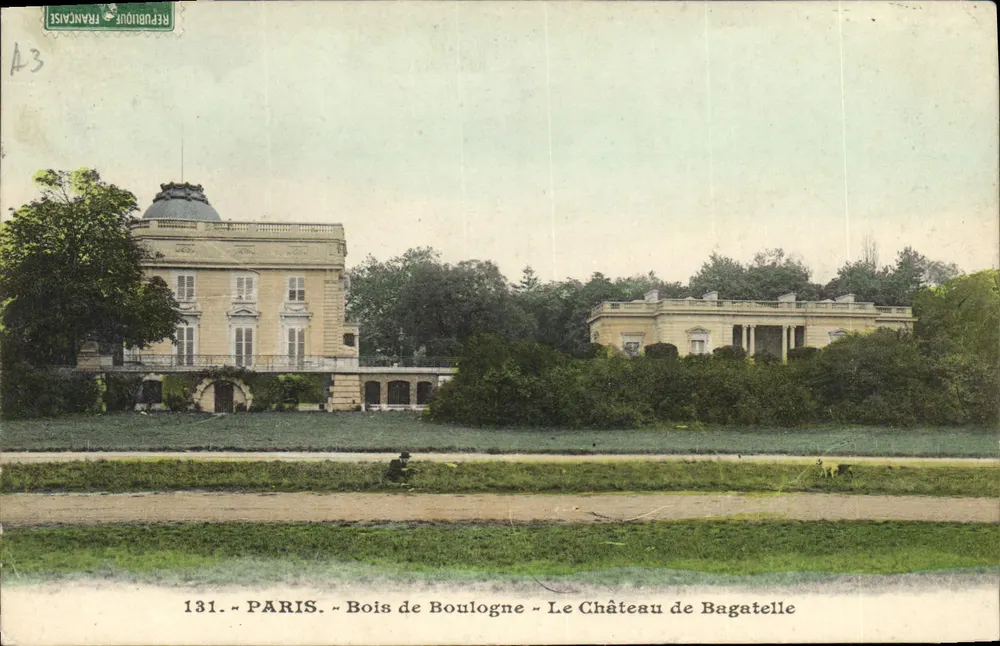 Paris - Bois de Boulogne - Schloss Bagatelle — Französische Republik, n°131 - Vorderseite