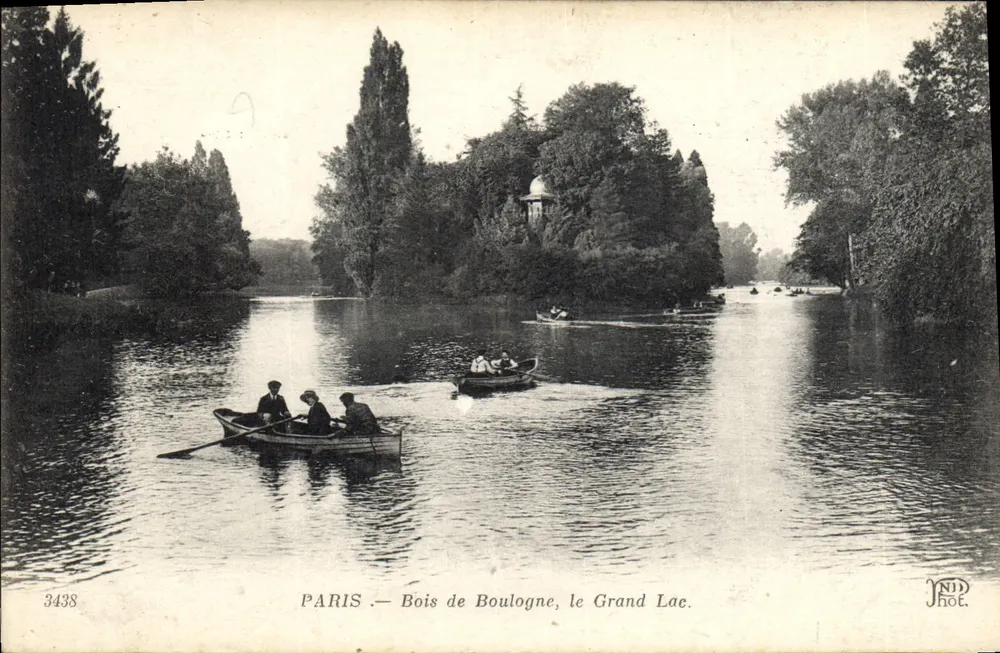PARIS — Bois de Boulogne, der Große See — PND Phot. - Vorderseite
