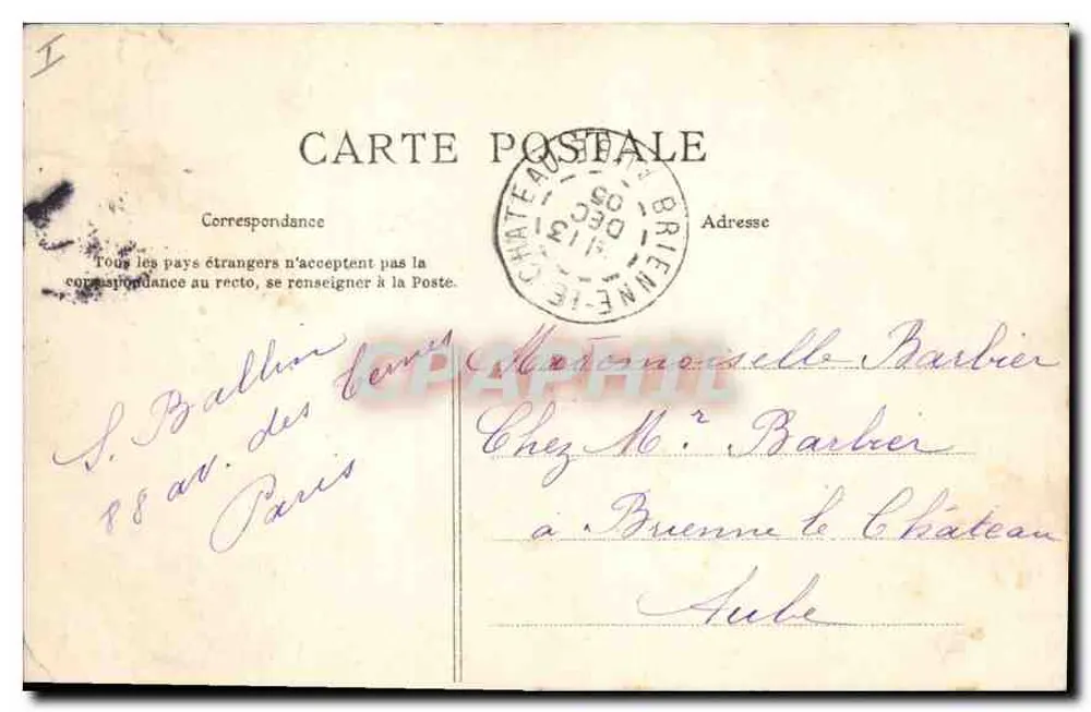 See des Schlosses Longchamp — Bois de Boulogne — C. L. C. — n°430 - Rückseite