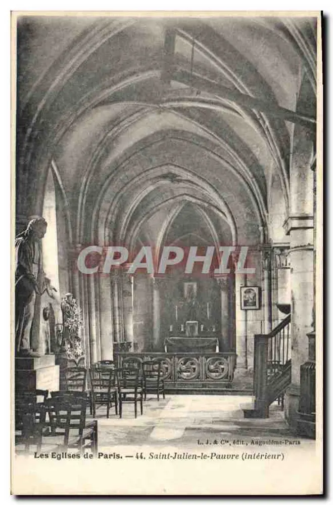 Saint-Julien-le-Pauvre — Innenraum — L. J. & Cie, Verlag, Augoultens-Paris - Vorderseite