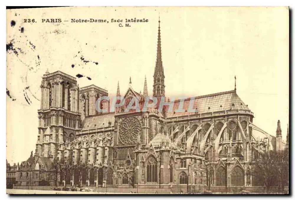 PARIS — Notre-Dame, face latérale — C. M., n° 236 - Frente