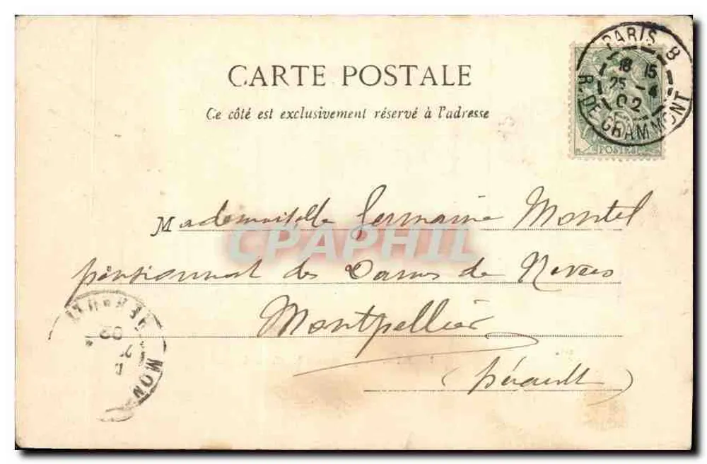 Parigi - Chiesa della Madeleine — vista della piazza con carrozze a cavallo — editore non identificato - Verso