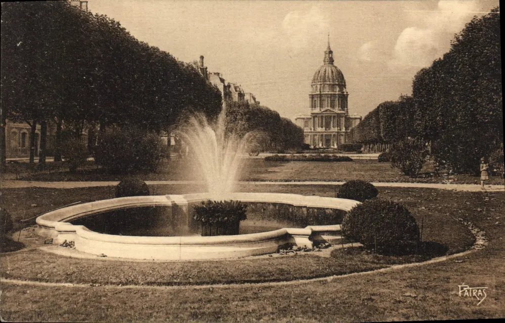 Fontaine des Parcs de Breteuil — Ansicht der Kuppel des Panthéons — Verleger Faiiras - Vorderseite