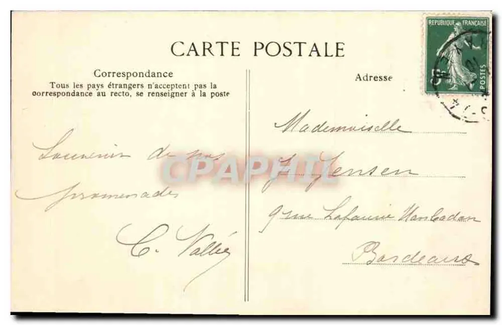 Paris — Die Kirche der Madeleine und die großen Boulevards — Anonymer Verlag, Nr. 4038 - Rückseite