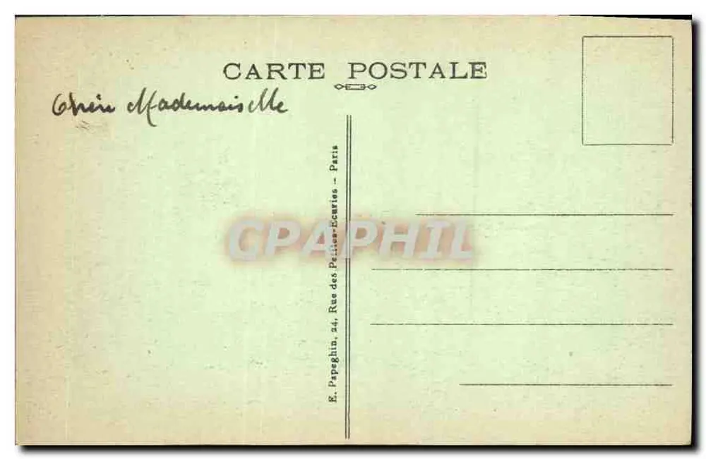 Paris — Avenue des Champs-Élysées und die Pferde von Marly — A.P. - Rückseite