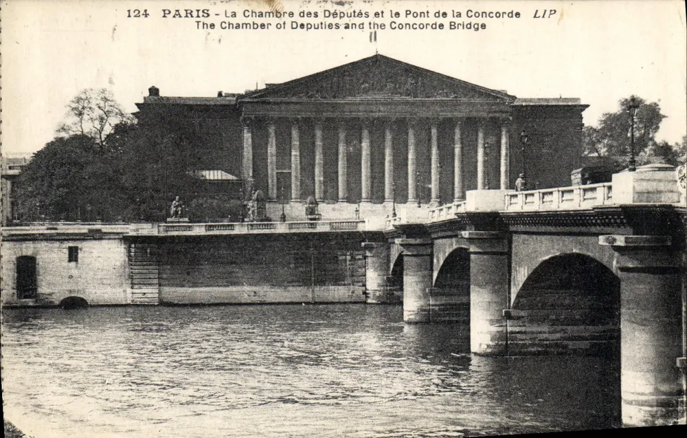 Paris - Die Kammer der Abgeordneten und der Pont de la Concorde — LIP - Vorderseite