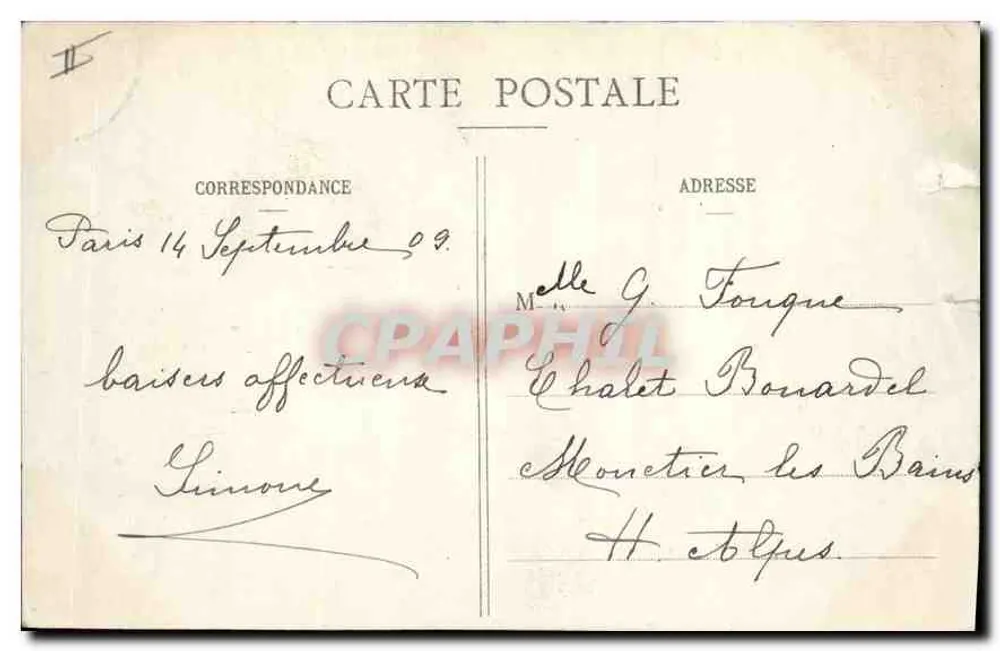 Paris - Bois de Boulogne - Die Brücke über den See — unbekannter Verlag, Nr. 212 - Rückseite