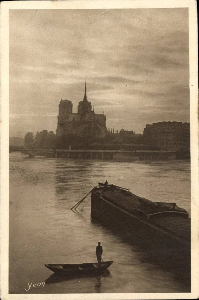 Notre-Dame de Paris — La Seine au Quai de la Tournelle — Édition d'Art YVON, Neuilly-Paris, Série N°2, N°40 - Vorderseite