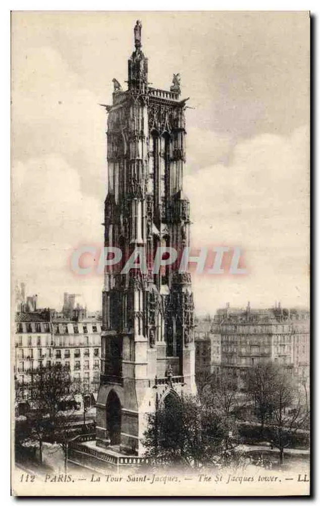 Paris — A Torre Saint-Jacques — LL, n° 112 - Frente