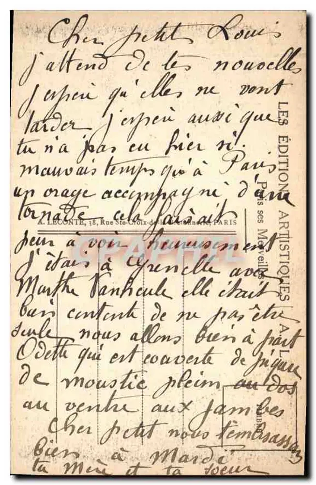 Paris - O Parque das Buttes-Chaumont - A. L. - n°174 - Verso