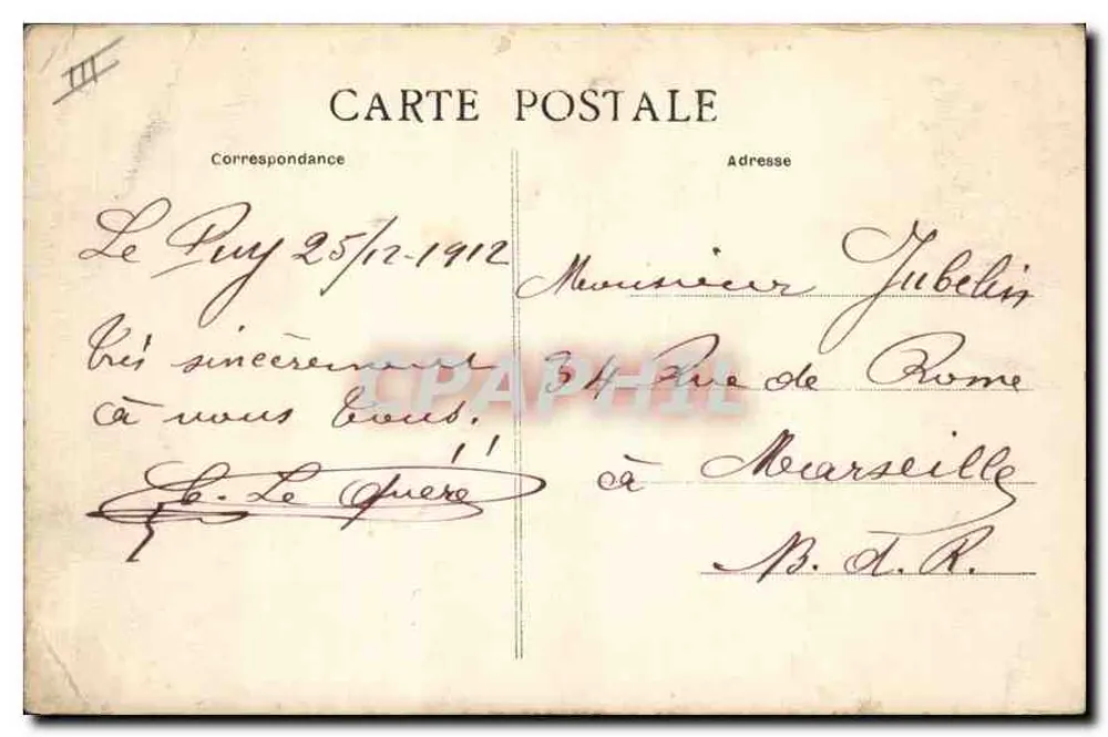 Le Puy — Panoramablick vom Saugues-Weg — Verlag nicht sichtbar, Nr. 32 - Rückseite