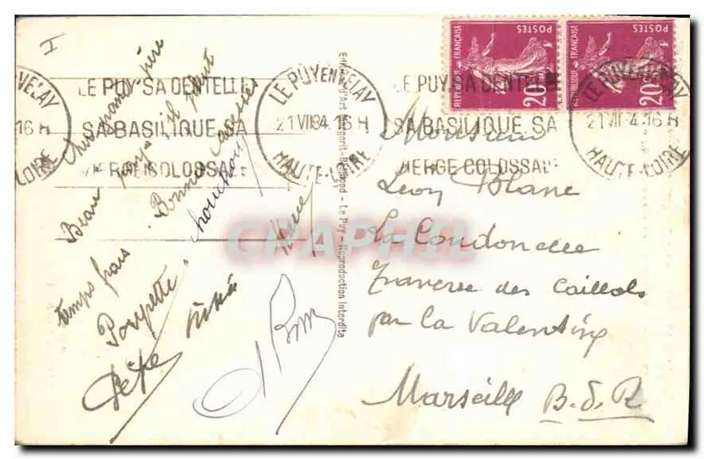 Le Puy — La Chapelle Saint-Michel-d'Aiguilhe — Le Velay Illustré 5579 - Rückseite